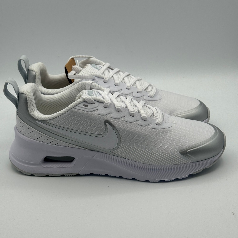 Nike Air Max Nuaxis Shoes Womens Size 9.5 White Pure Platinum Running HF1233 101